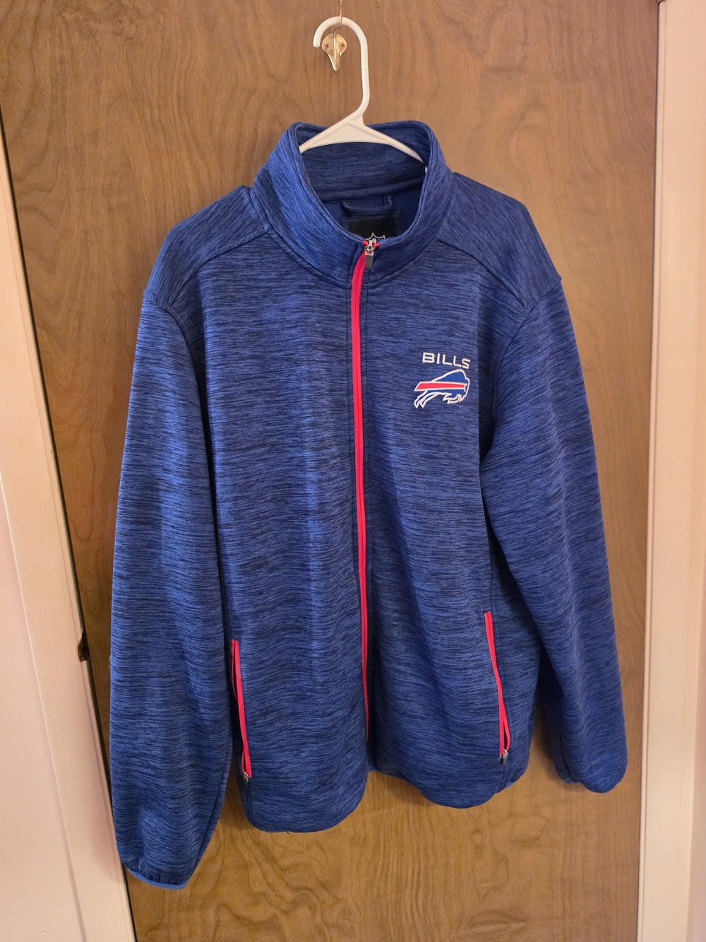 Buffalo Bills Blue Full-Zip Jacket with Red Trim Size XL